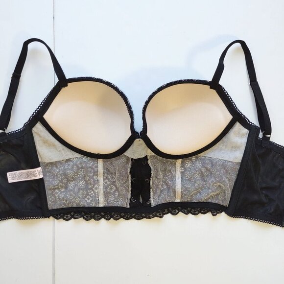 Victoria Secret Lace Bustier Corset Whimsigoth Indie Sleeze Goth Size 32 DD NWOT - Picture 7 of 12